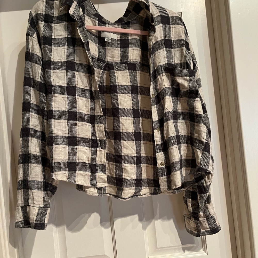 American Eagle Cropped Flannel